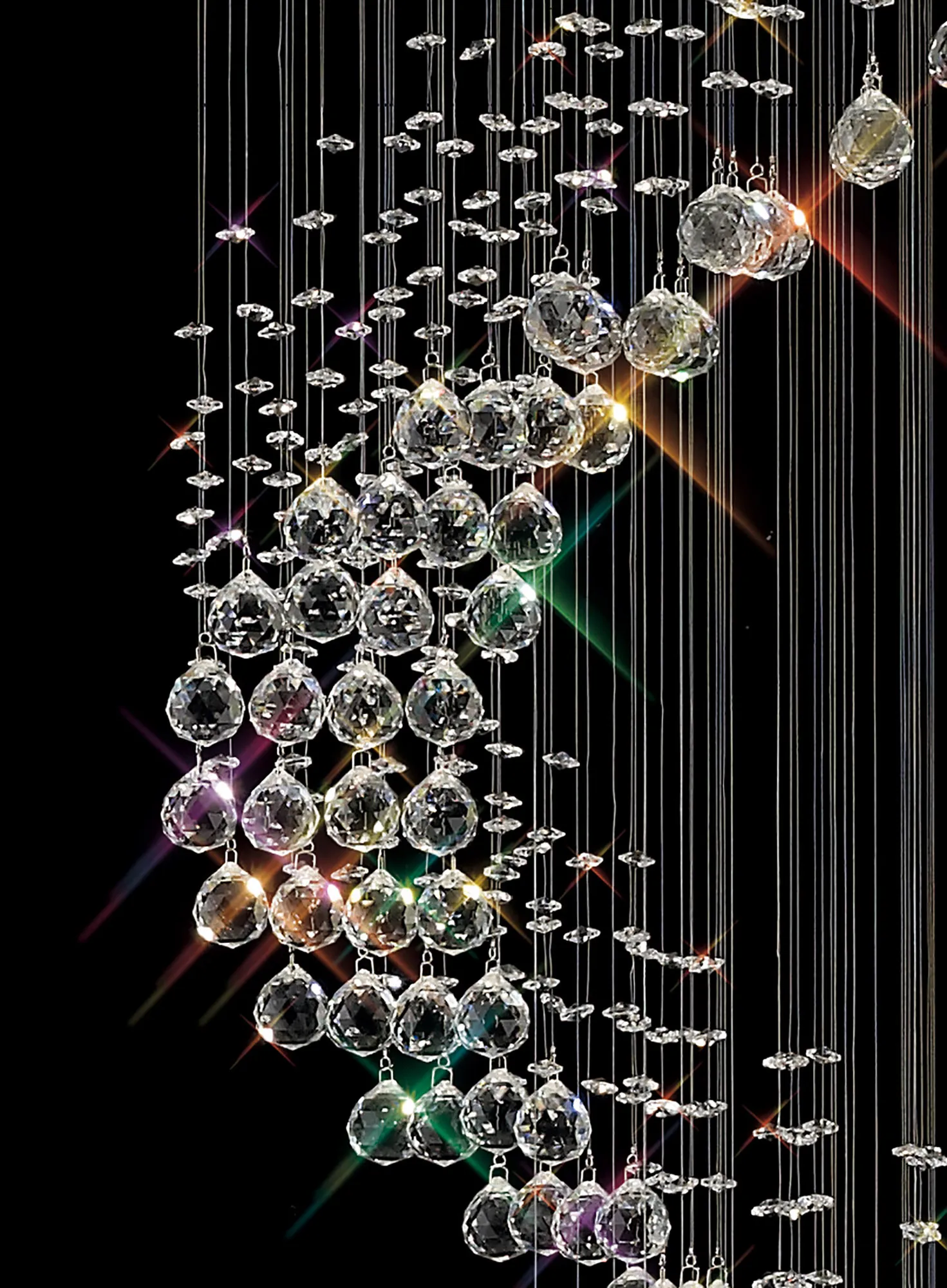 Colorado Crystal Pendant 12 Light (25.7kg) Polished Chrome IL31373  Diyas Colorado